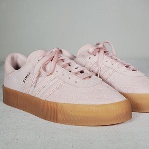 Adidas Originals SAMBAROSE Trainers in Icey Pink / Gum B28164 Women's US 7.5